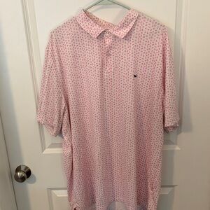 Men's Pink Fun Patterned Vineyard Vines PerformanceShirt